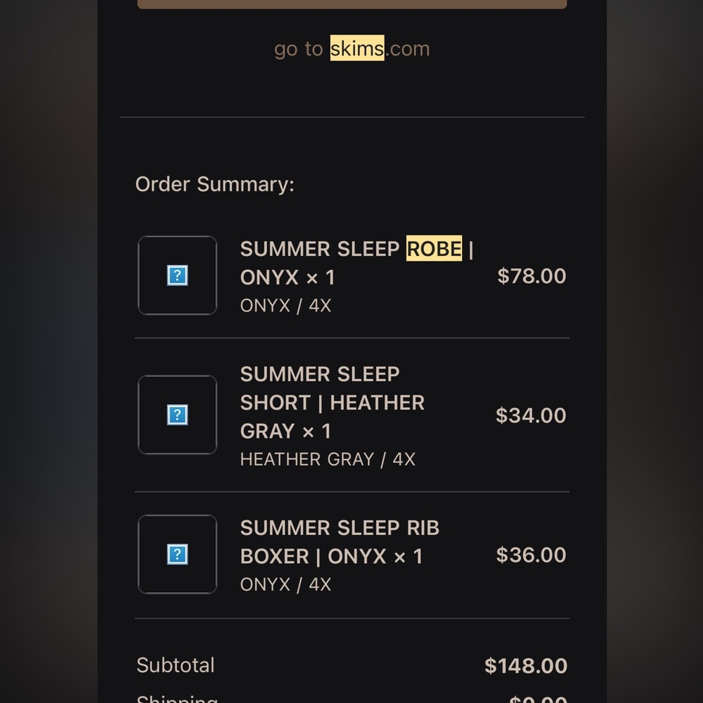 4X Skims Robe Summer Sleep in Onyx (black) - Picture 2 of 5